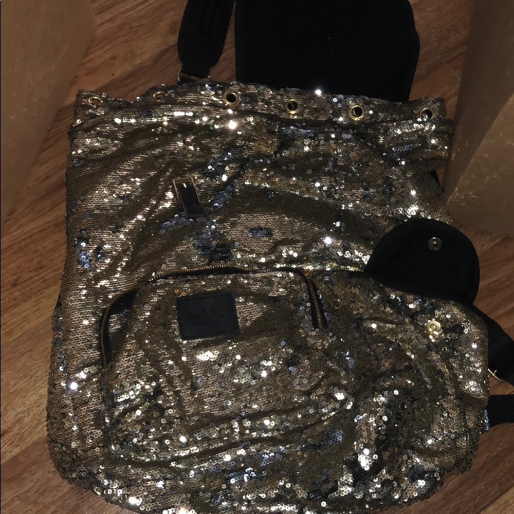 Sparkly Victoria’s Secret backpack